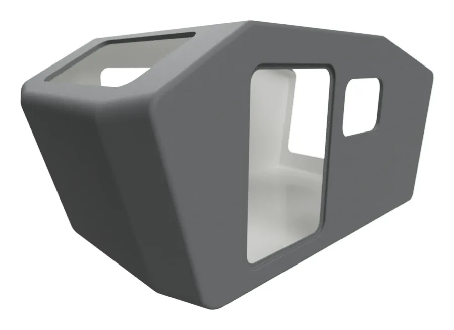 Glide monocoque shell in Granite (grey)